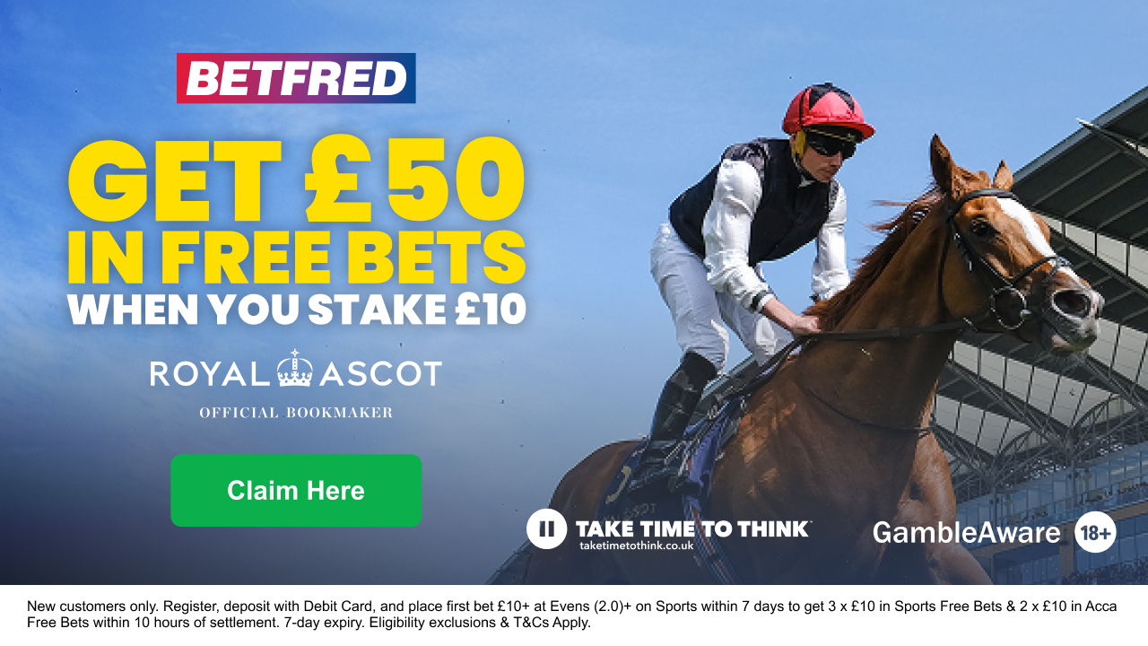 Betfred - Get £50 in free bets when you stake £10 at Royal Ascot