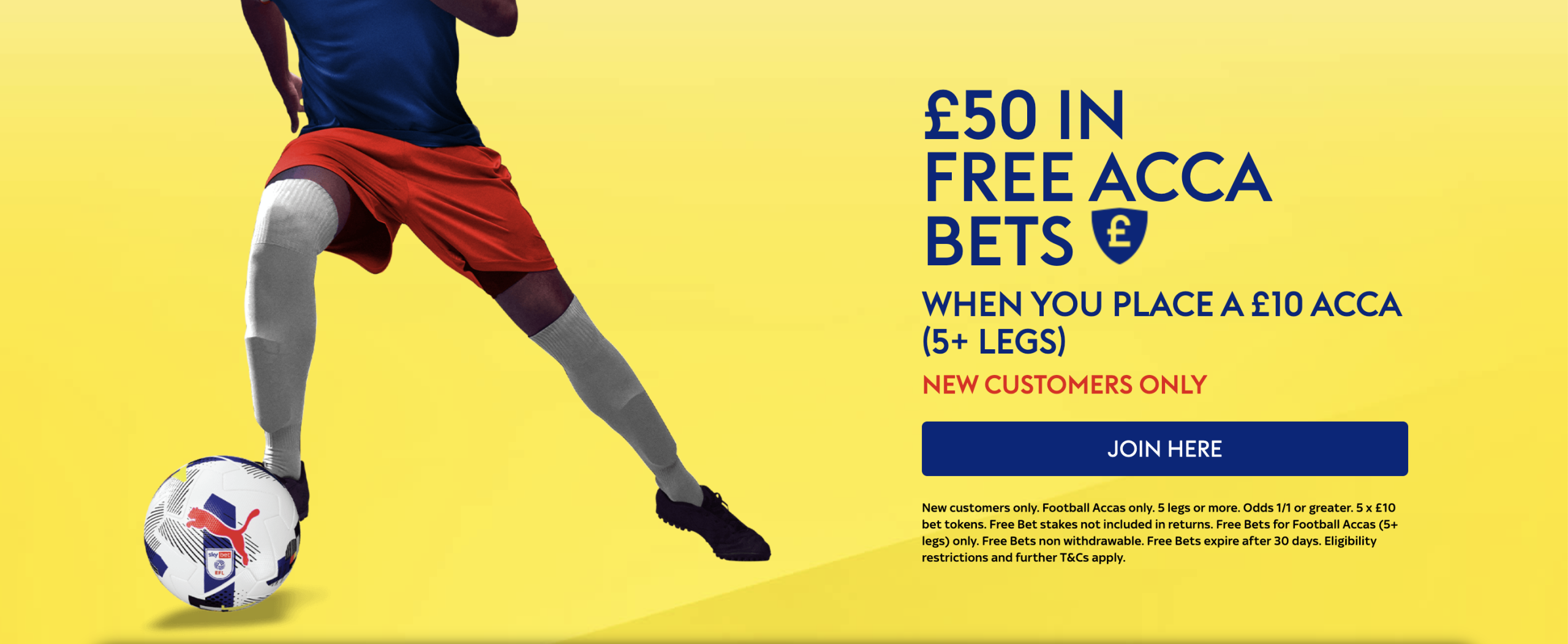 Sky Bet Sign Up Offer: Get £50 in Free Football Acca Bets
