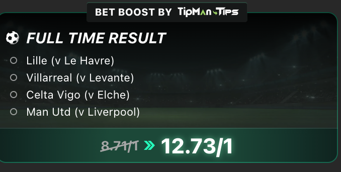 Bet365 Boost: 12.73/1 Football Acca