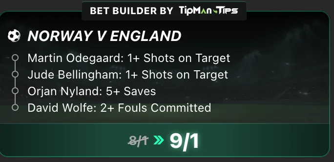 norway vs england bet builder