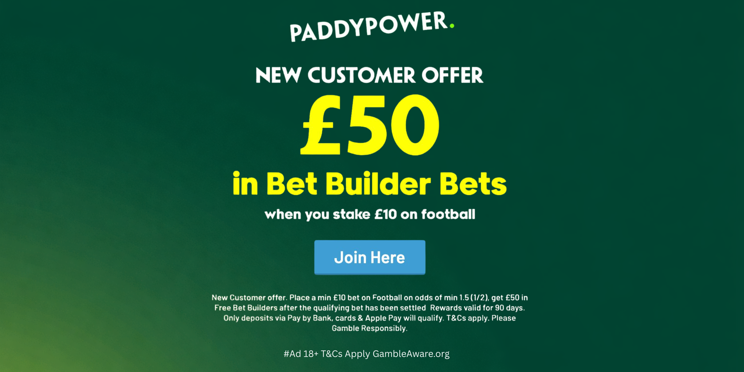 Paddy Power Top Banner