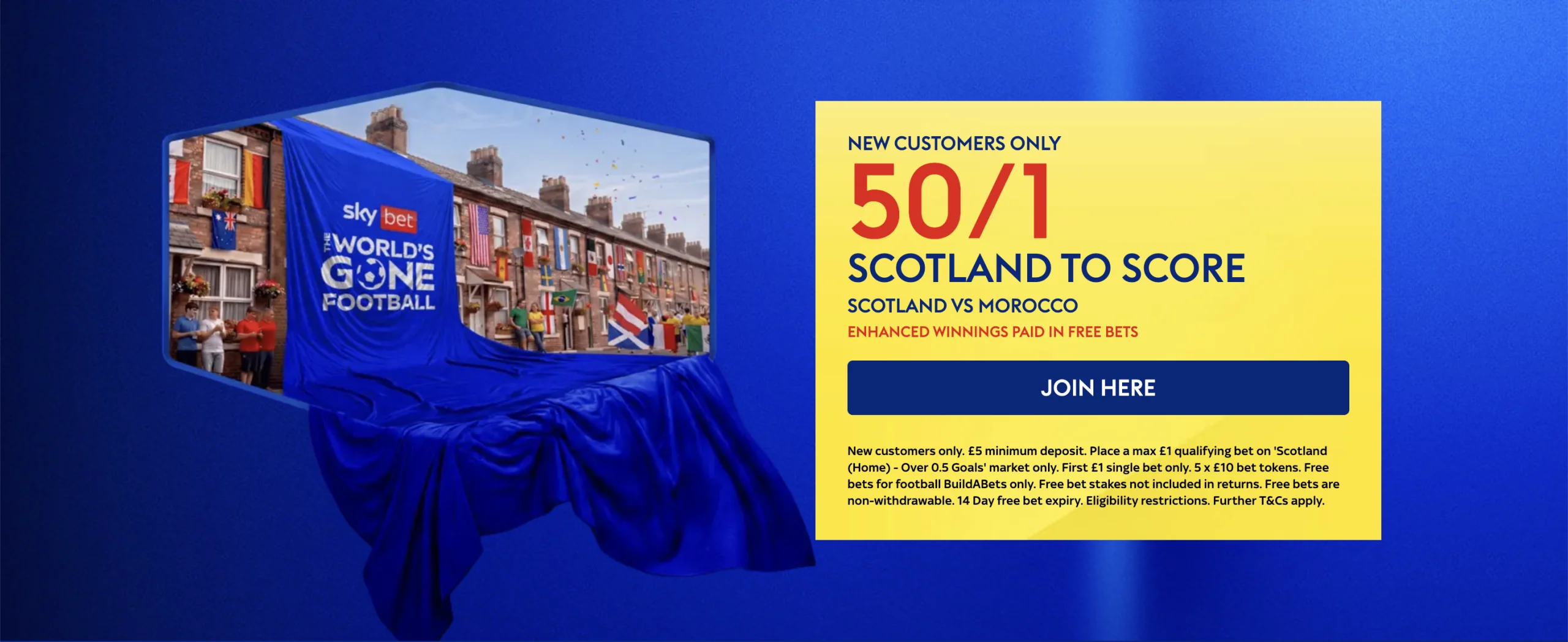 Scotland vs Morrocco – Scotland to score – 50/1
